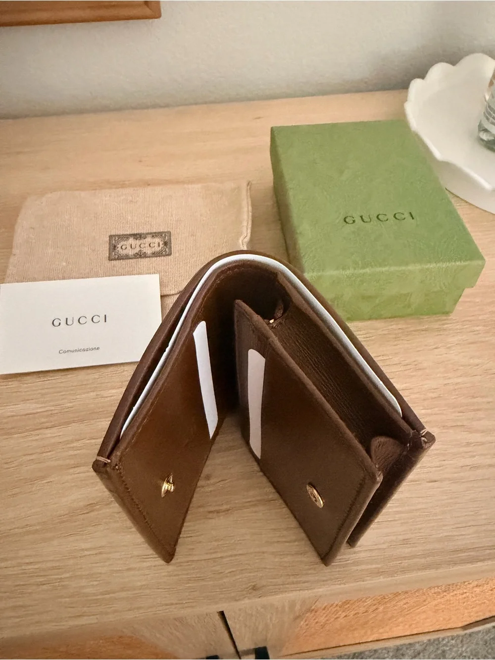 Gucci Horsebit 1955 Card Case Wallet NWOT.